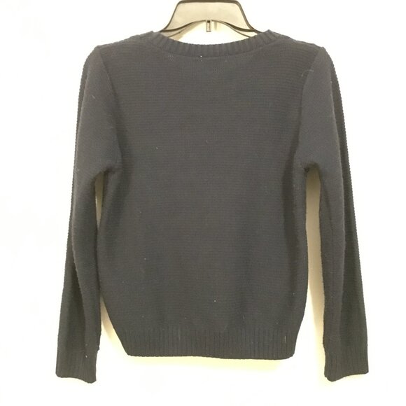 Made in Japan Dark Navy Blue Cable Jeweled Sweater - Picture 4 of 13